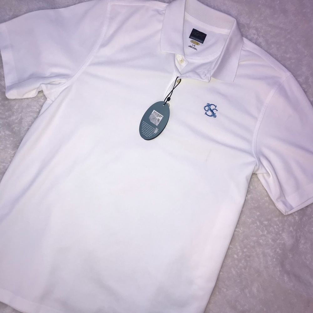 greg norman white golf shirt